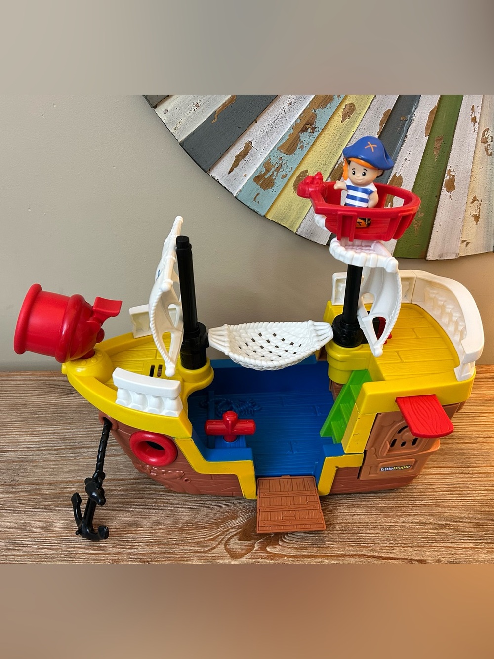 Fisher-Price Little People Pirate Ship Playset w/ Pirate Figure & Accessories